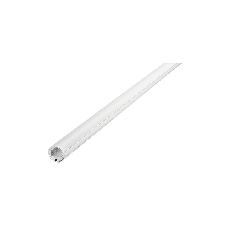 Integral Round Frosted Diffuser Profile Aluminium Rail 2 Metre