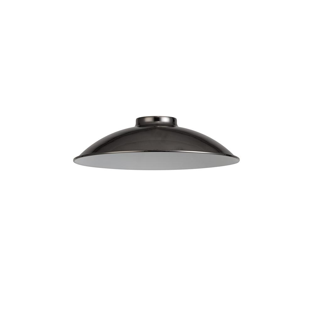 Luxuria Glorelle Shallow Round 25cm Lampshade Black Chrome