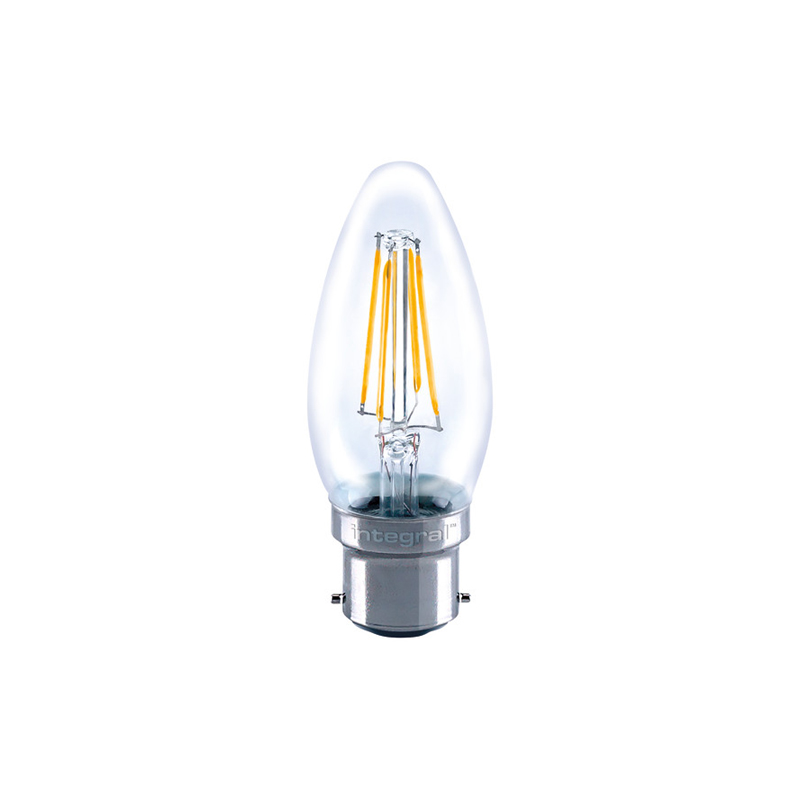 Integral B22 Non Dimmable Omni Filament Candle LED Lamp 4W 2700K