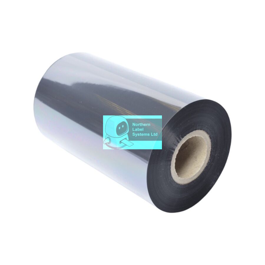 PDX80-110300-OW, 110mm x 300 metres, Black, High Performance Wax Resin Ribbon, OUTSIDE WOUND