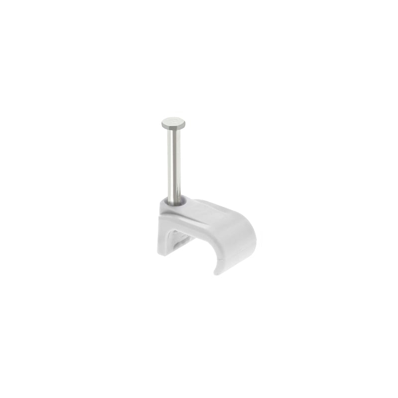 Unicrimp White Dual Coaxial Cable Clips 6x12.5mm (RG59+2C and HYCF Dual) Pack of 100