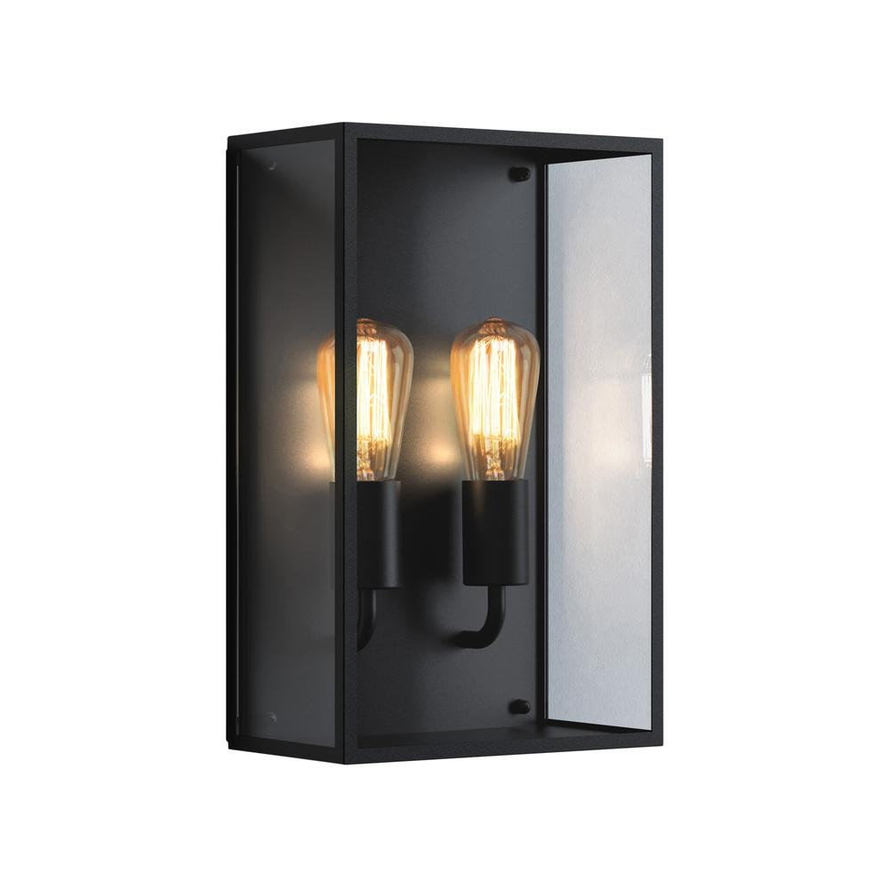 Astro Messina Twin Textured Black Wall Light