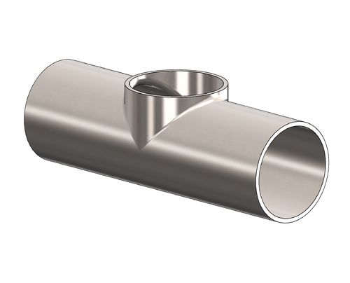 Industrial Stainless Steel Suppliers of Weld Ended, B4825-2, Pulled Tee Short, 316 Stainless Steel, Dull Polish for Hygienic Pipework
