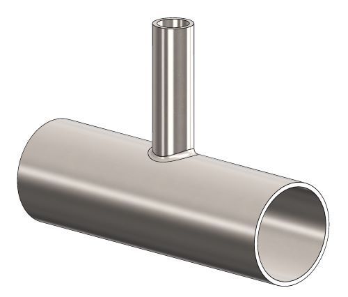Food Grade ASME BPE, DT10, Reducing Tees, Weld Ended, 316L Stainless Steel, SF1 for Fluid Transfer Systems