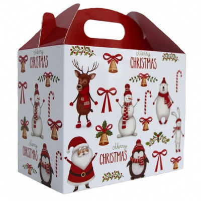 Gable Boxes - 17x10x14cm (pk10) - CHRISTMAS CHARACTERS