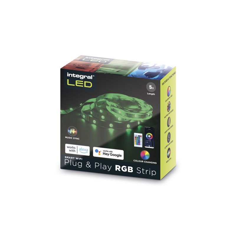 Integral Plug and Play Wi-Fi Smart RGB LED Strip 4.5W/M (Priced Per 5M)