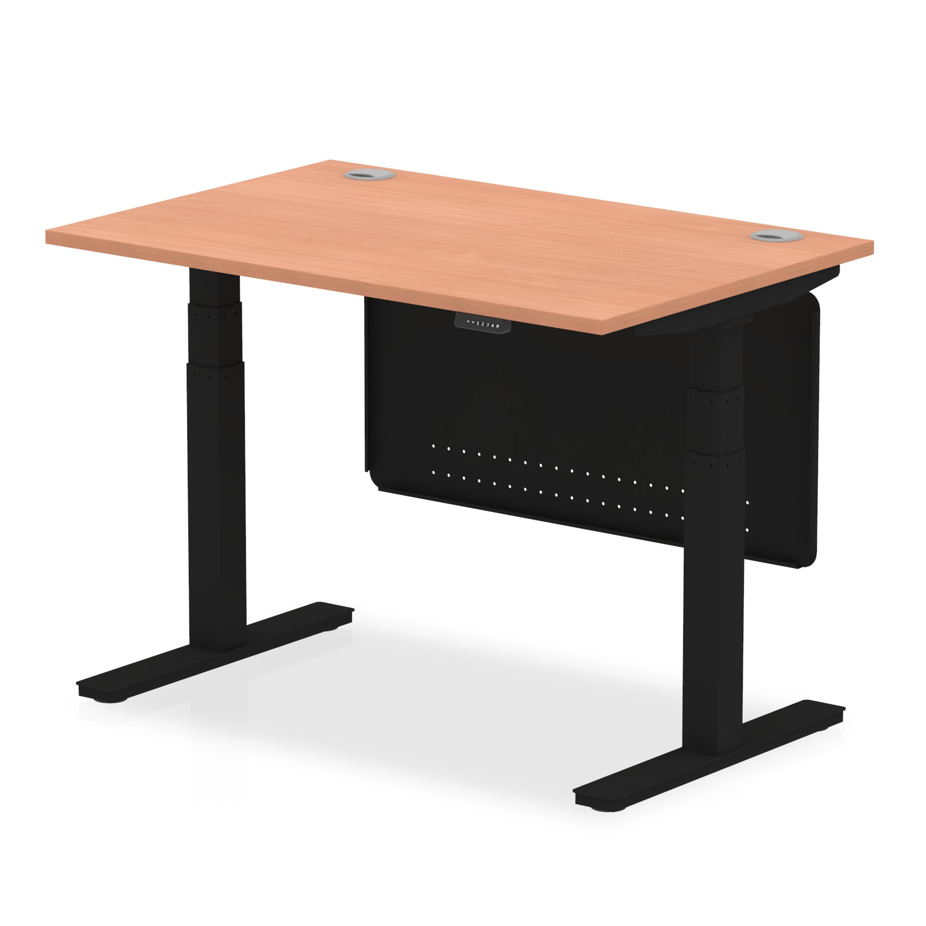 Specialising In Air Height Adjustable Desk With Cable Ports With Steel Modesty Panel - 1200mm, 1400mm, 1600mm, 1800mm - Multiple Colour Options North Yourkshire