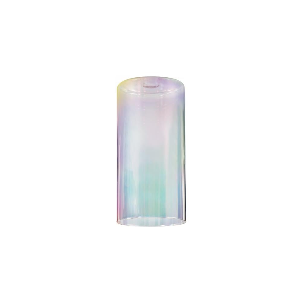 Luxuria Apex 100x200mm Tall Cylinder (A) 7 Colour Iridescent Glass Shade