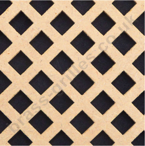 Nevada 10mm Diamond Hole Unfinished MDF Grille Screening Panel 1830mm x 610mm x 4mm