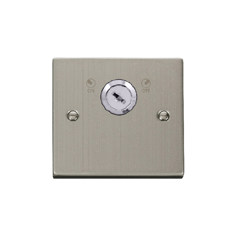 Click Deco 20A 1G Double Pole Key Lockable Switch Stainless Steel