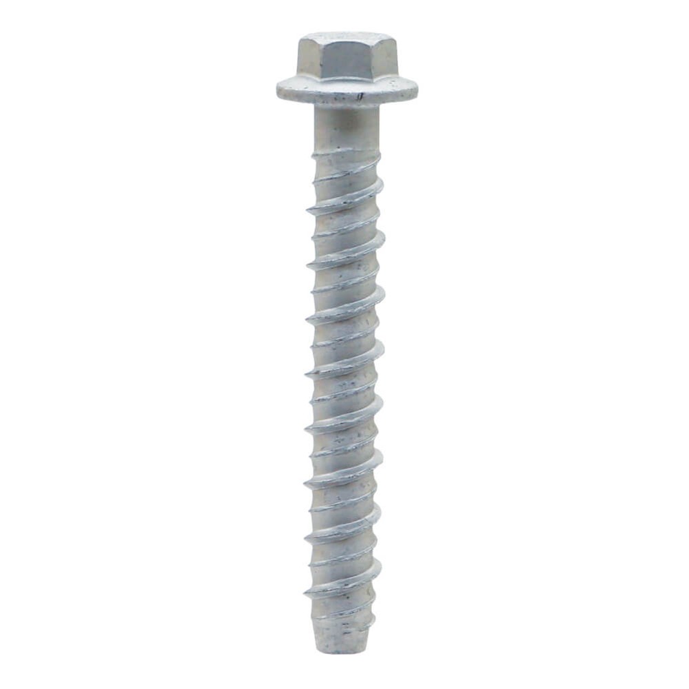 12.5 x 100mm Flanged Hex Head Concrete Screw - R-LX-ZF Zinc Flake