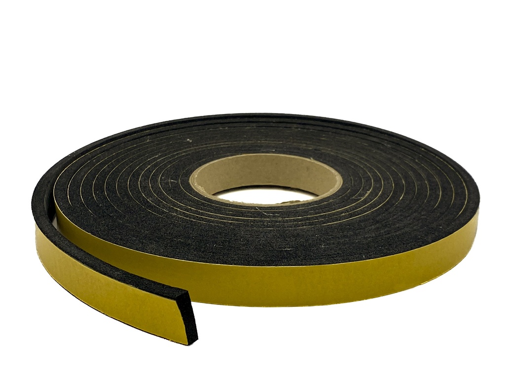 Expanded Neoprene Self Adhesive Sponge Strip - 19mm x 6mm x 6m
