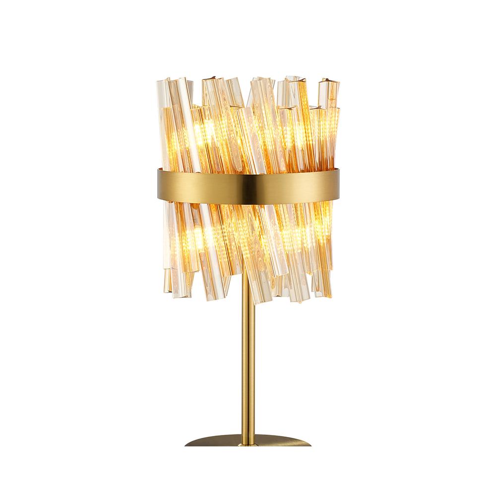 Luxuria Sylph 6 Light G9 Table Lamp Brass / Amber