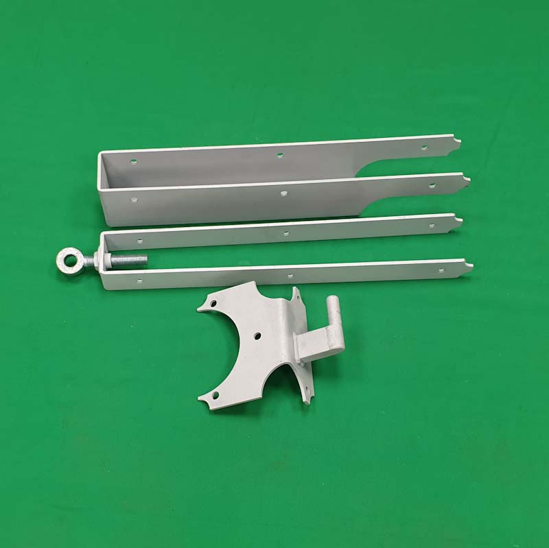 In&#45;Line Hinge, Shoe & LH Corner Plate Hinge Kit, Hot Zinc Sprayed &#40;New Style&#41;