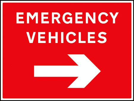 Emergency vehicles arrow right