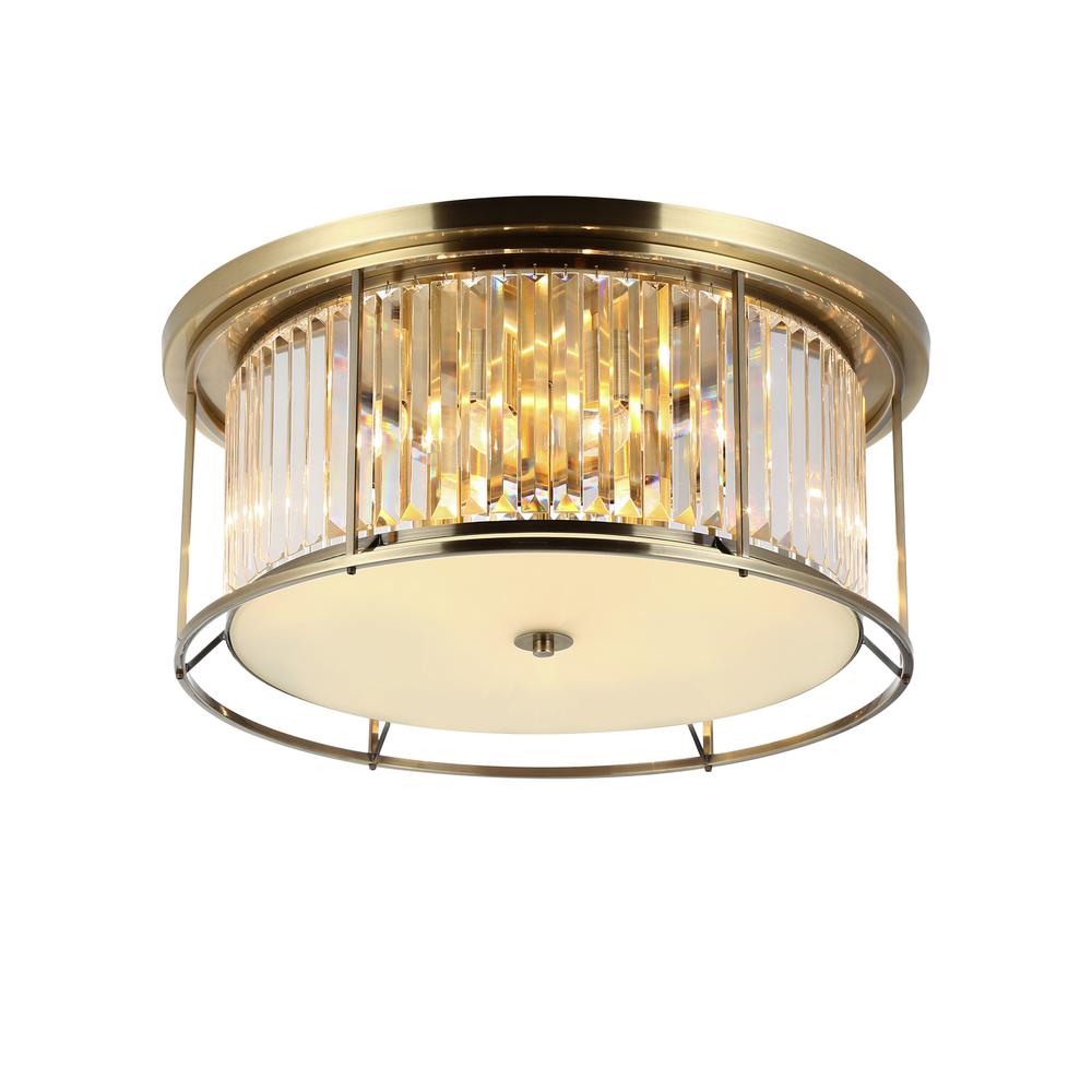 Luxuria Pantheon 65cm Ceiling 6xE27 Antique Brass / Clear