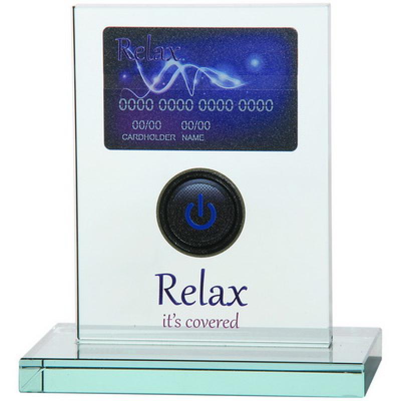 Full Colour Printed Jade Glass Rectangle Award