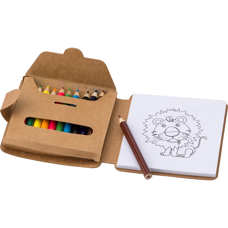 Cardboard colouring set