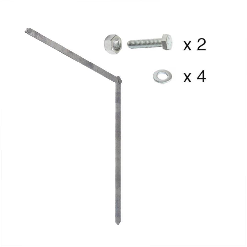 Estate Fencing Panel Stay - Galvanised For Extra Rigidity