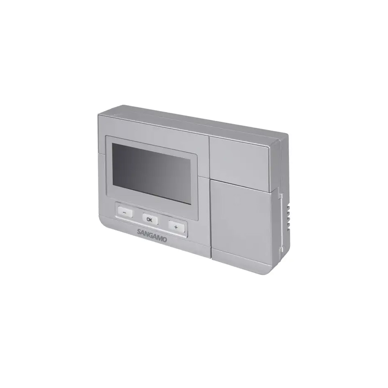 Sangamo Electronic Digital Room Thermostat with Frost Protection Silver