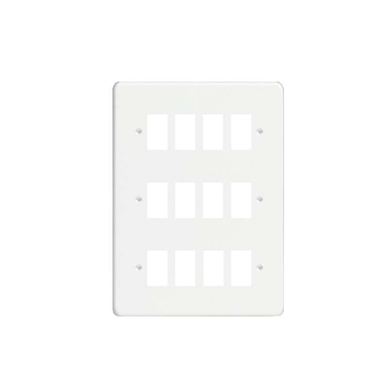 Varilight Power Grid Plates (1-12 Gang) White 12 Gang
