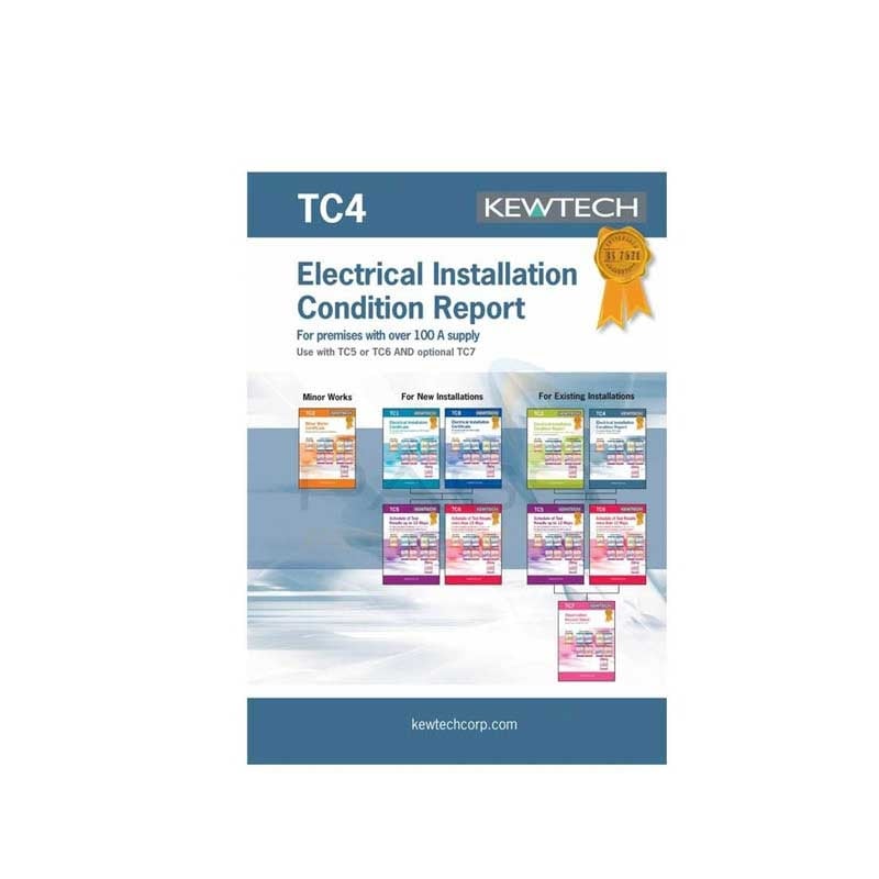 Kewtech TC4 Condition Report Inspection Schedule Upto 100A