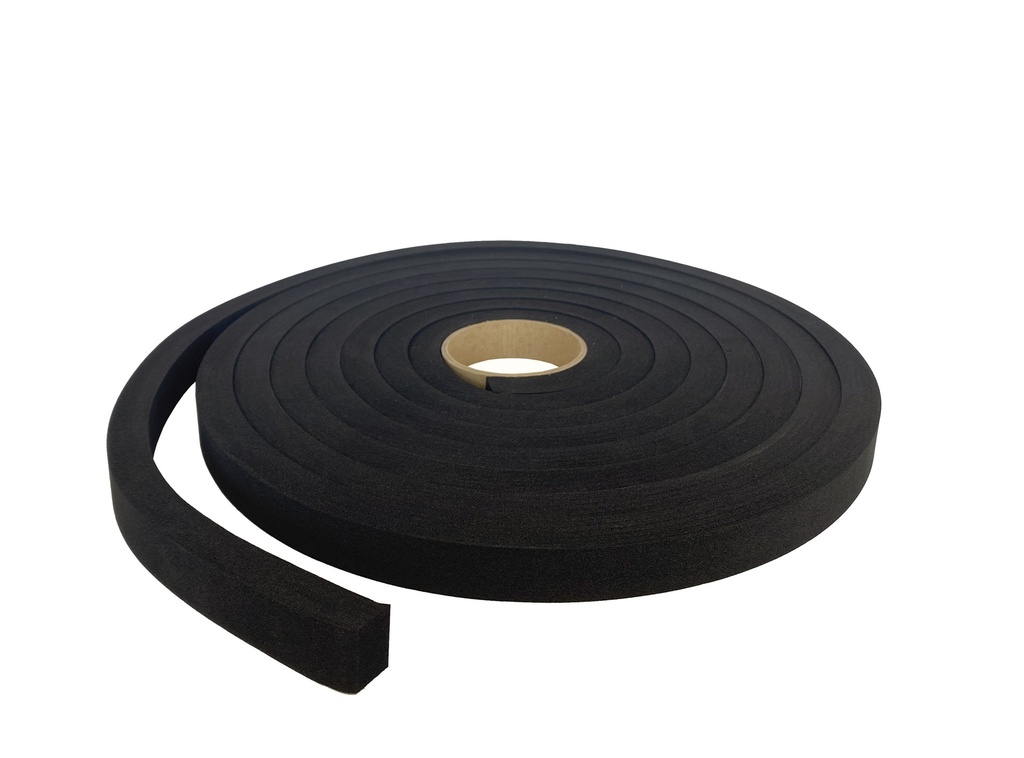 Plain Expanded Neoprene Sponge Strip - 25mm x 19mm x 6m
