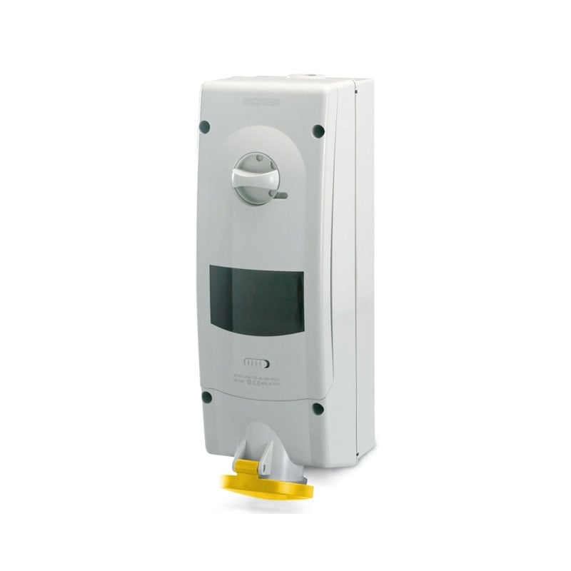 Scame 567.3270 Switched Interlock Socket IP44 IP Rating with Modular Space Interlock Type 110V Volts