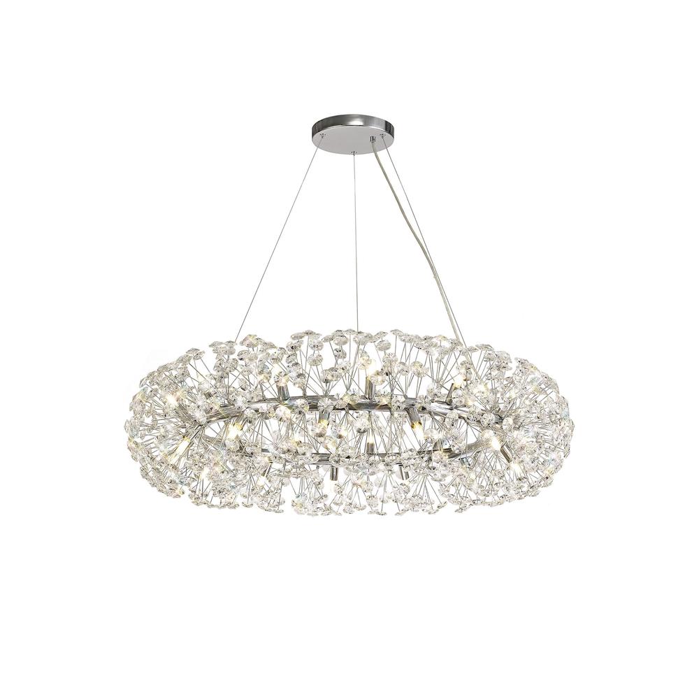 Luxuria Paramount Pendant 1m Ring 26 Light G9 Polished Chrome/Crystal