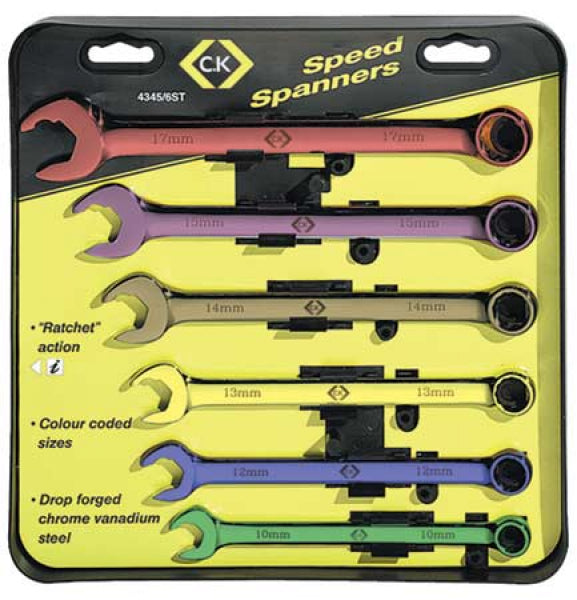 C.K Tools T4345/6ST Speed Combination Spanner Set