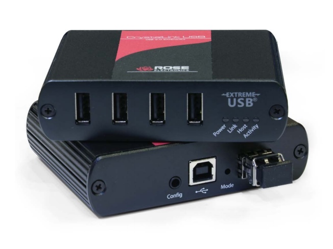 CLK-4U2FSB-10KM - Rose - CrystalLink USB2.0 Fiber Extender, 2 Port single mode, USB 2.0 (Fibre USB Extender)