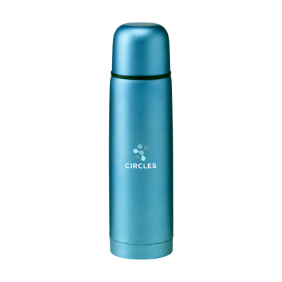 FROSTED BOTTLE RCS RECYCLED STEEL 500 ML THERMO BOTTLE in Blue.