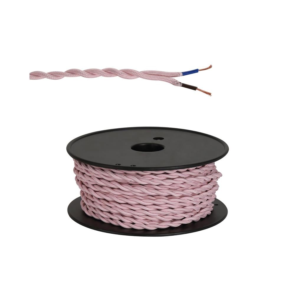 Luxuria Glorelle 25m Roll Pink Braided Twisted 2 Core 0.75mm Cable