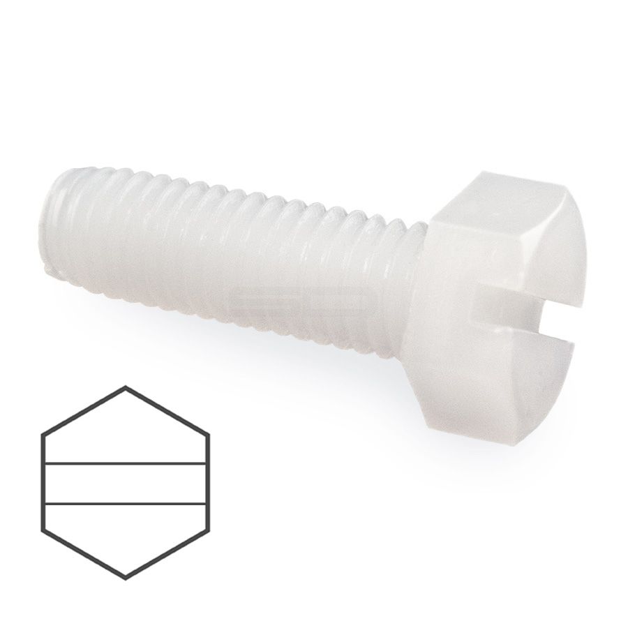 Nylon Slotted Hex Screws