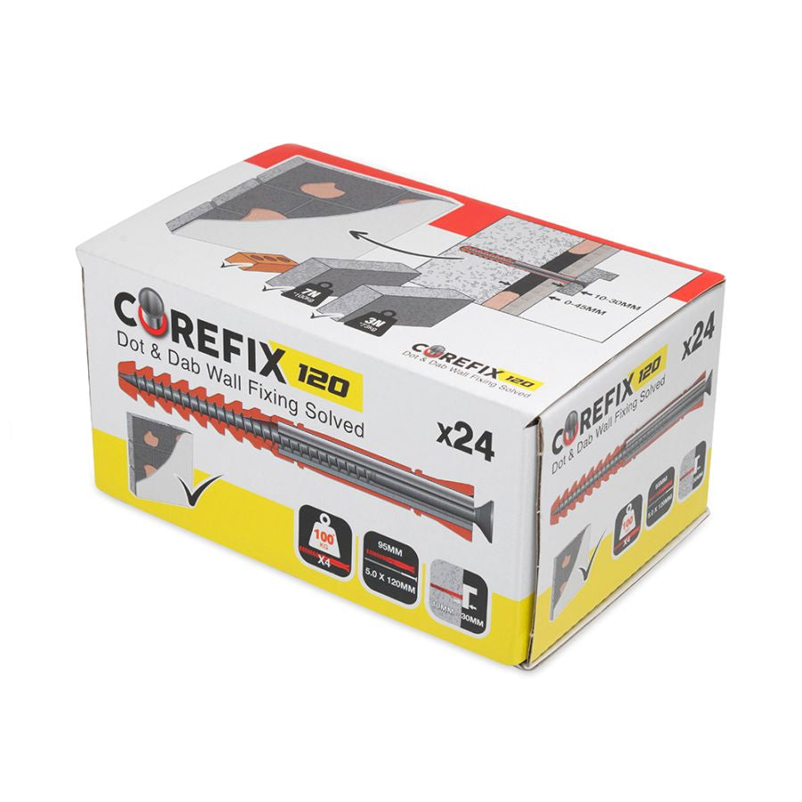 Corefix 120 Dot & Dab Wall Fixing Solution 24 Pack - CFX024P