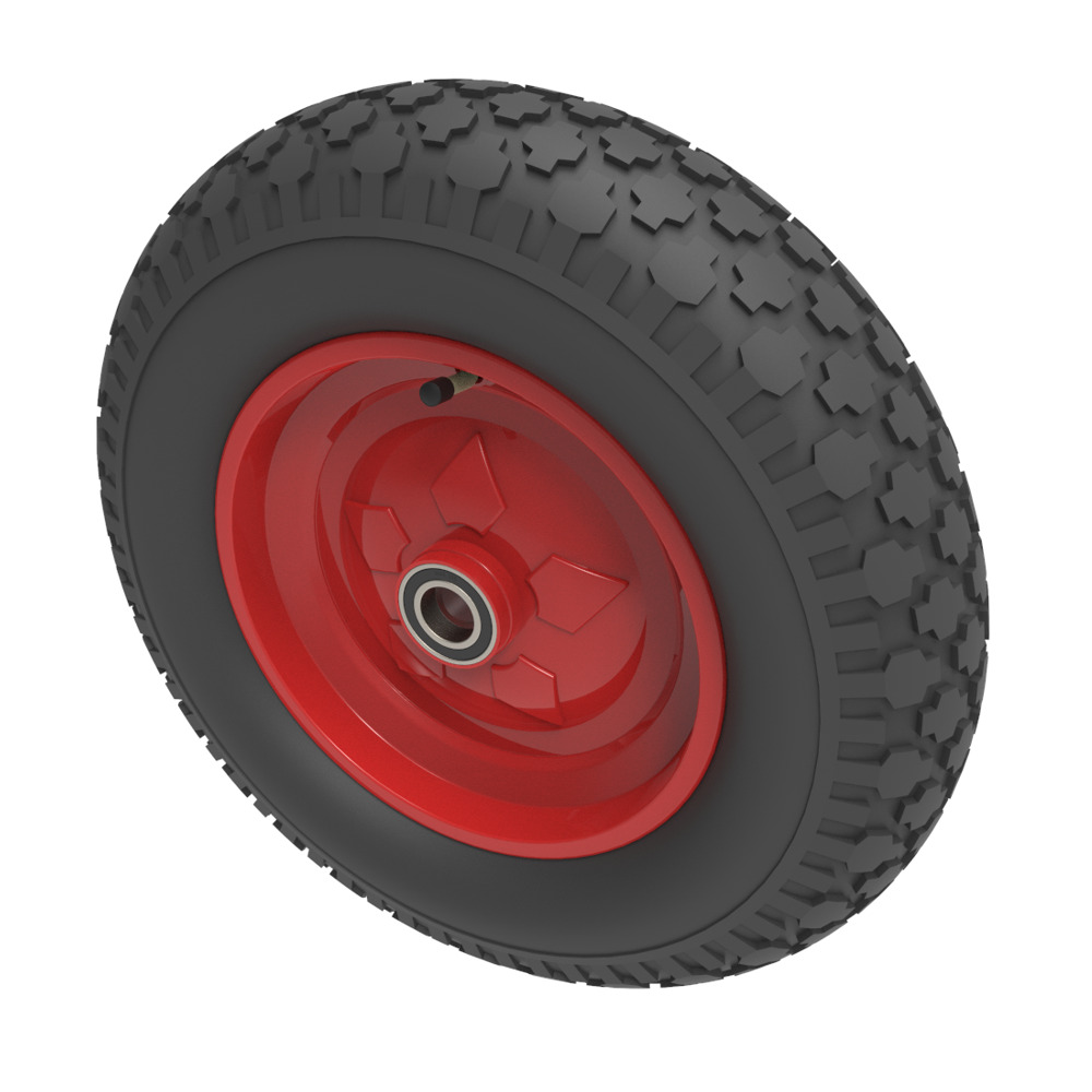 Pneumatic 400mm Ball Bearing Wheel 200kg Load