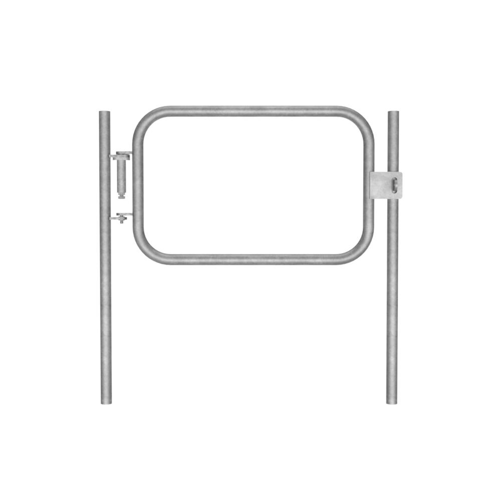 Fabricated Safety Gate & 2 Posts - L/H42.4mm Tube - Self Closing