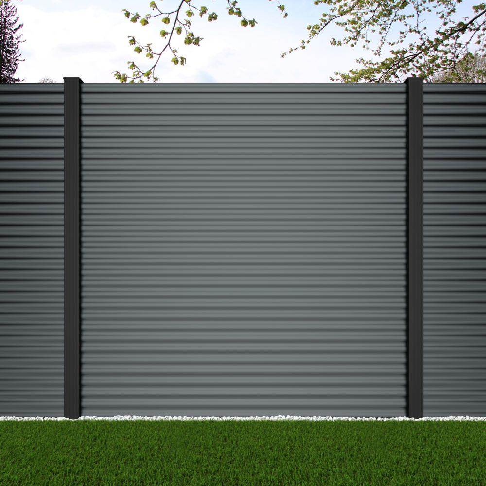 1.8m Wave Fence Basalt Grey -Black Sand - Metre Prices  