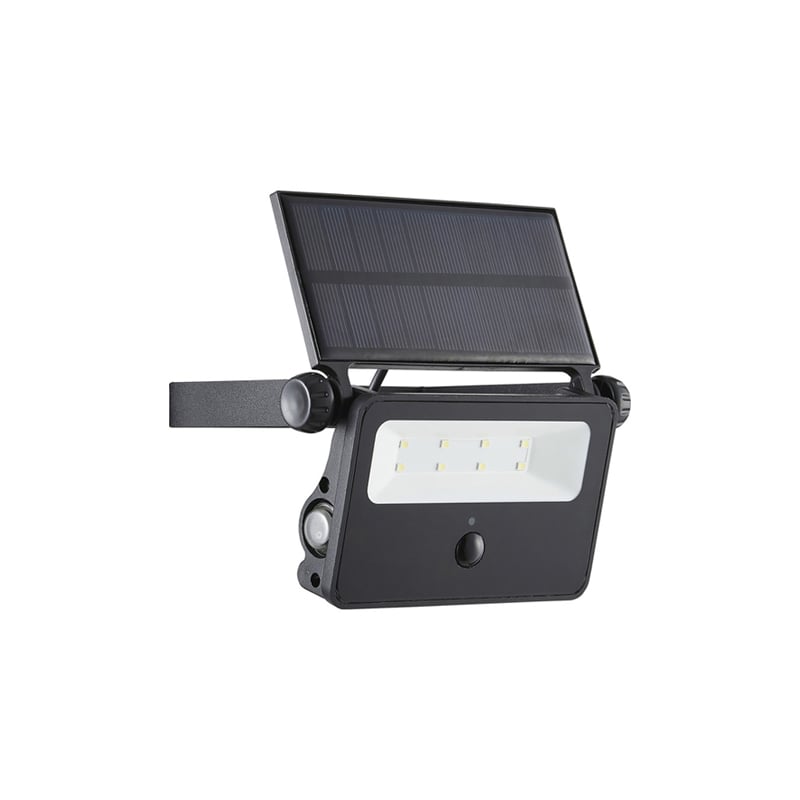 Forum Solar Security Sensor Light Black 6000K