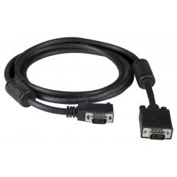 VEXT-90DL-25-MM - VGA Left Angled Straight Cable 90-Degree 15HD WUXGA Monitor 25 ft 15HD Male - 15HD Male Black