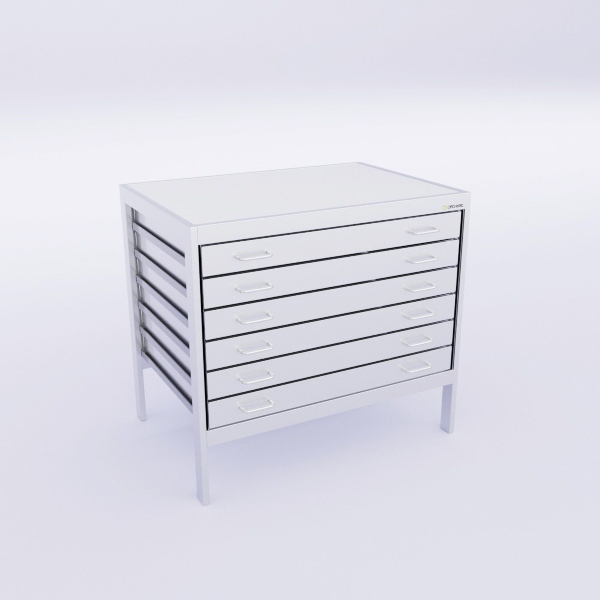 Orchard Metal Plan Chest A1 6 Drawer