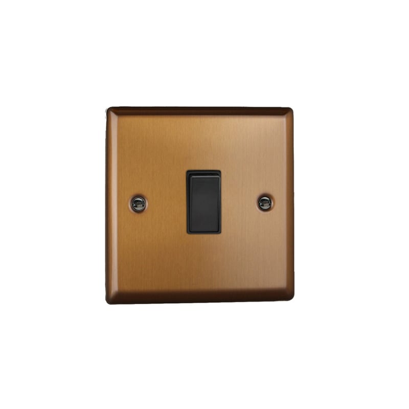 Varilight Urban 1G 20A DP Rocker Switch Brushed Bronze (Standard Plate)