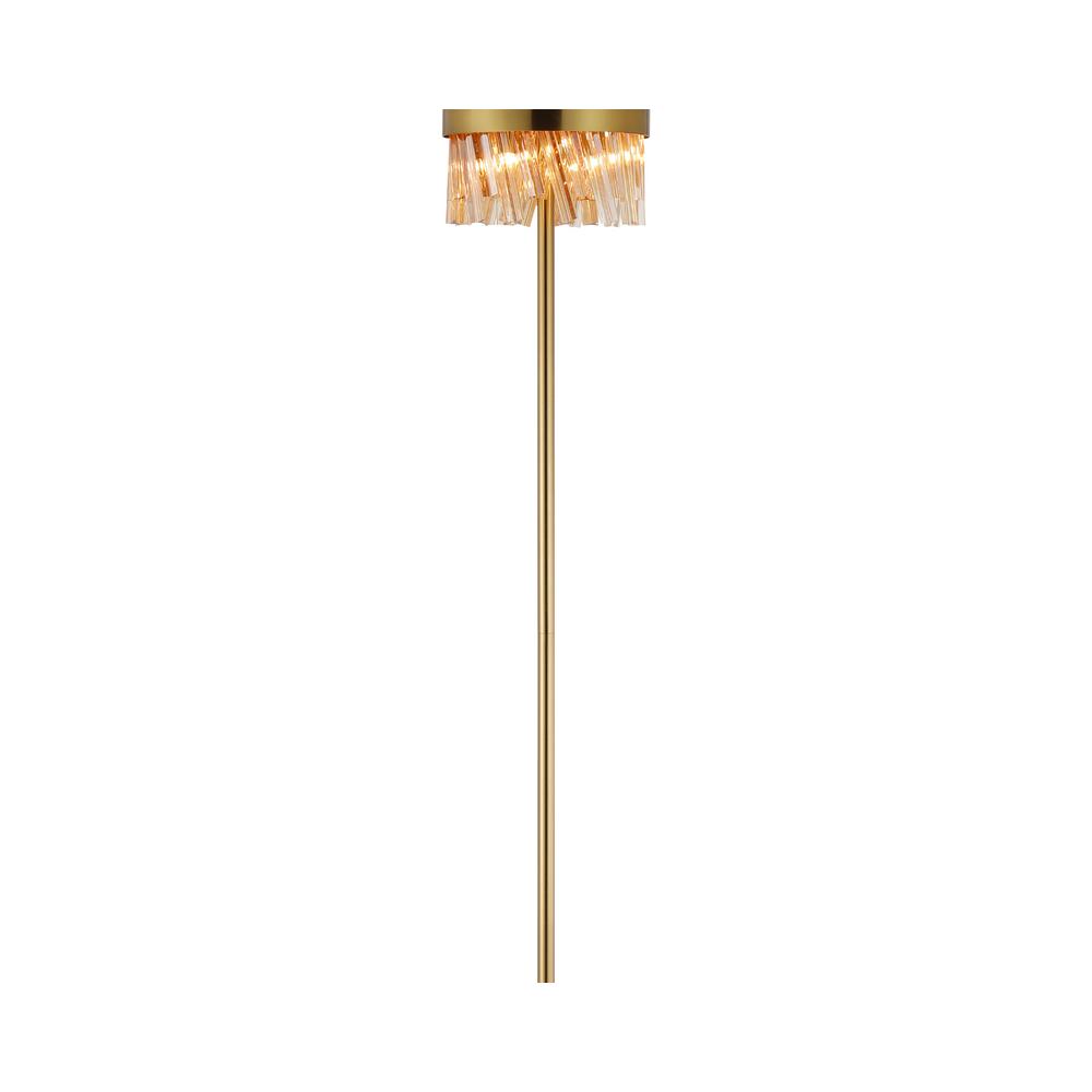 Luxuria Sylph 8 Light G9 Floor Lamp Brass / Amber