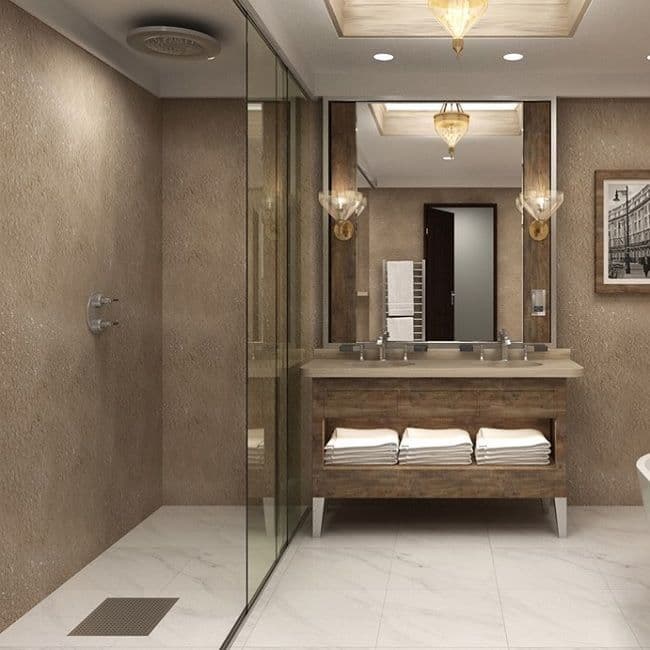 New Sandstone Bathroom and Shower Panel