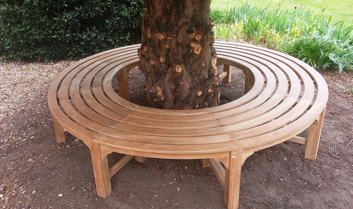 Suppliers of Round Backless Deluxe Tree Bench 220/120cm UK