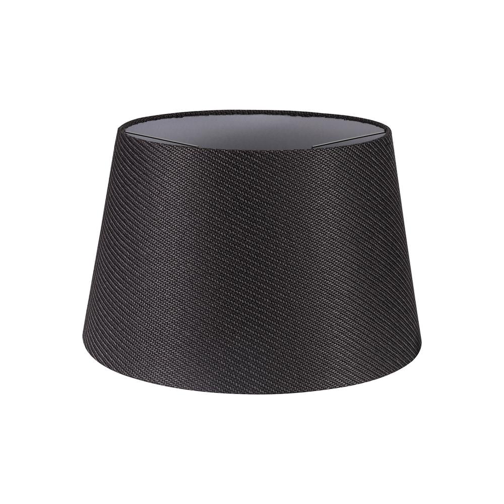 Luxuria Radiantum Round 350/450x280mm Fabric Shade (H) Charcoal Grey/White Laminate