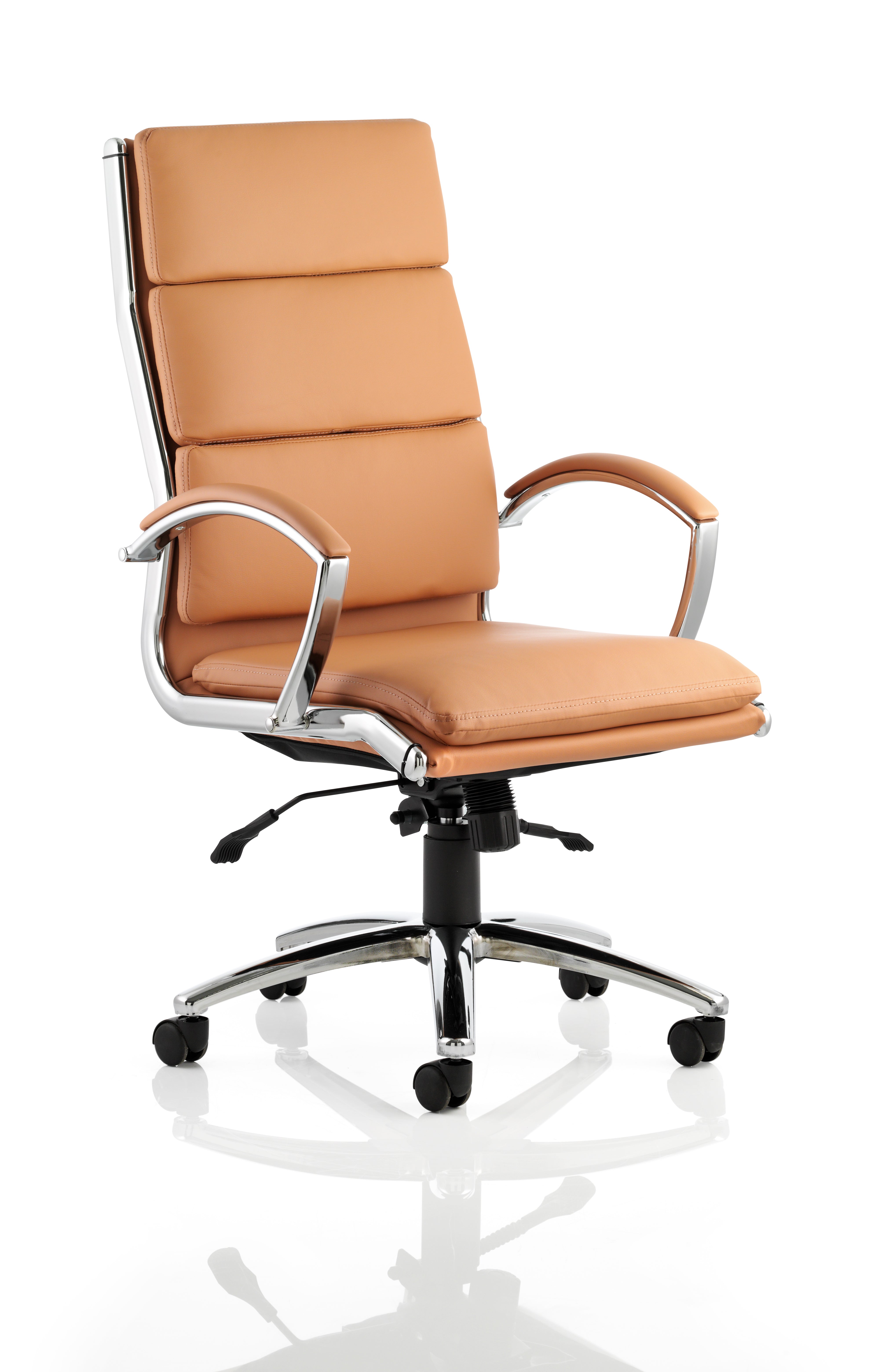 Specialising In Classic Executive Bonded Leather Office Chair with Fixed Arms - Black, Tan or White UK