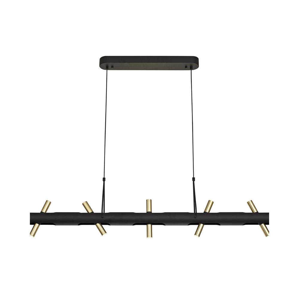 Luxuria Fiona Linear Pendant 10x2W LED 3000K 2800lm Sand Black Gold