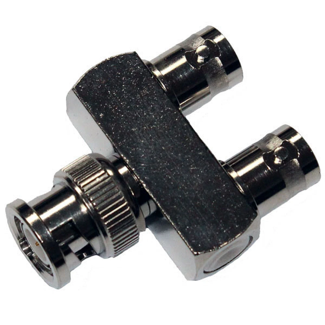 BNC Y Adaptor PLUG TO 2 JACKS 50 OHM