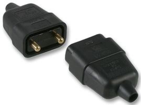 230V 10A  2 Pin Black Connector Rubber
[CP-CONN 2/B]